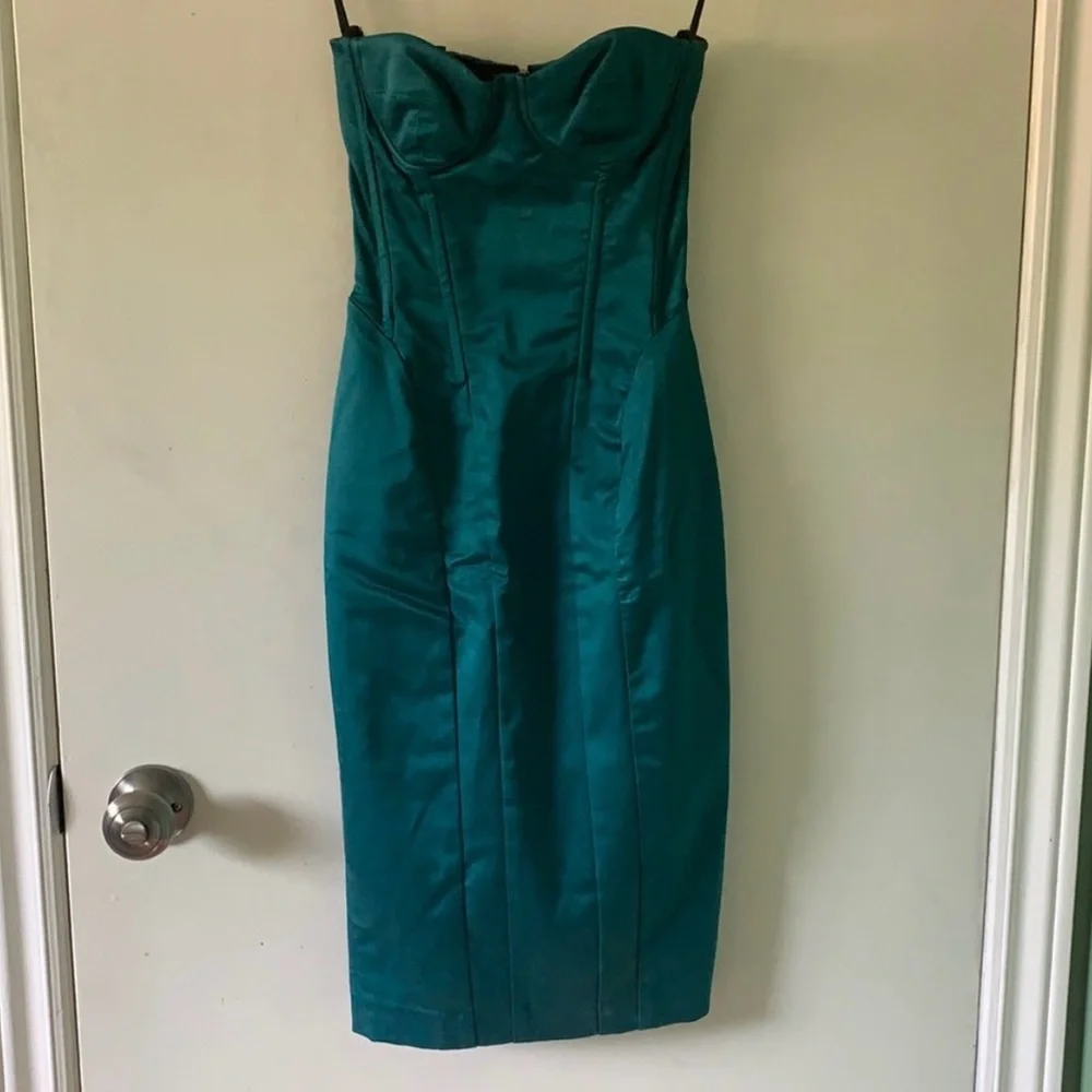 D&G Bustier Dress in colour Petroleum - Picture 4 of 7